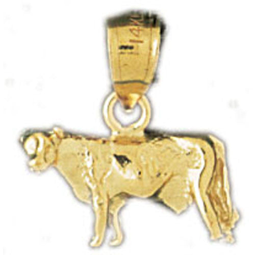 14K GOLD ANIMAL CHARM - COW #2638