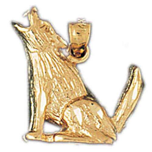 14K GOLD ANIMAL CHARM - COYOTE #2709