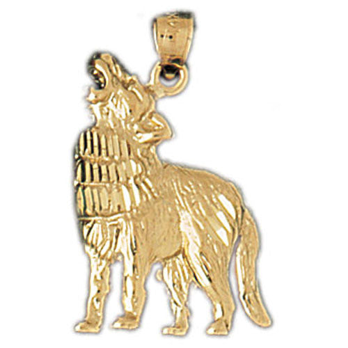 14K GOLD ANIMAL CHARM - COYOTE #2710