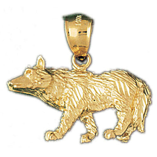 14K GOLD ANIMAL CHARM - COYOTE #2711