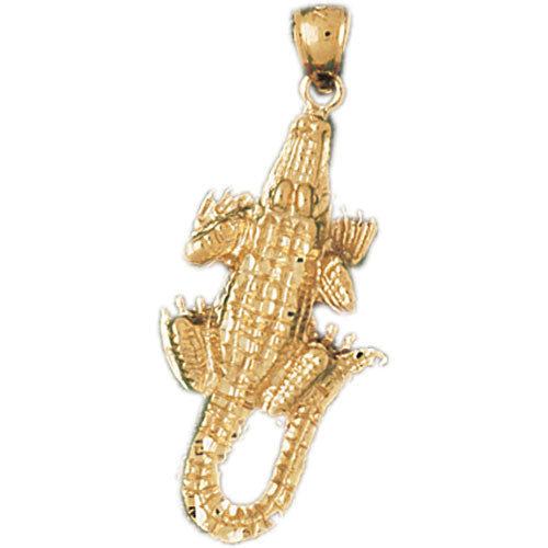 14K GOLD ANIMAL CHARM - CROCODILE #1638