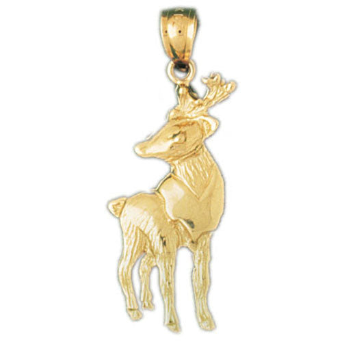 14K GOLD ANIMAL CHARM - DEER #2217