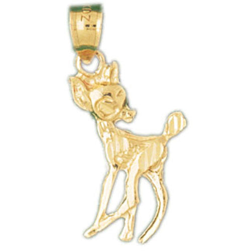 14K GOLD ANIMAL CHARM - DEER #2222