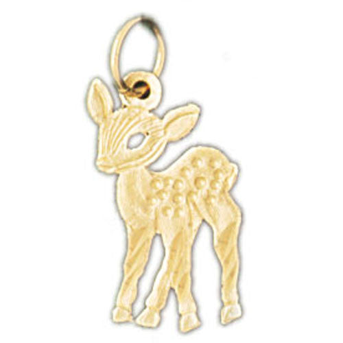 14K GOLD ANIMAL CHARM - DEER #2224