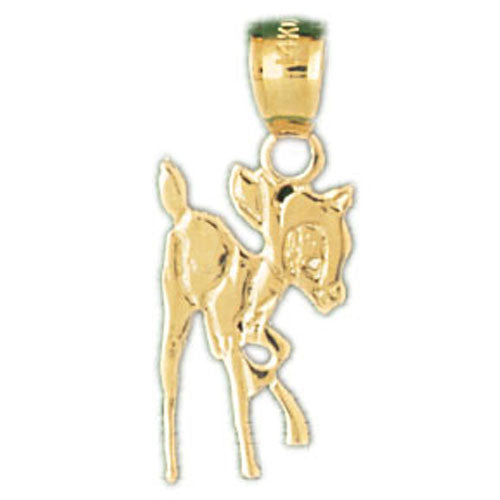 14K GOLD ANIMAL CHARM - DEER #2225