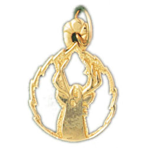 14K GOLD ANIMAL CHARM - DEER #2227