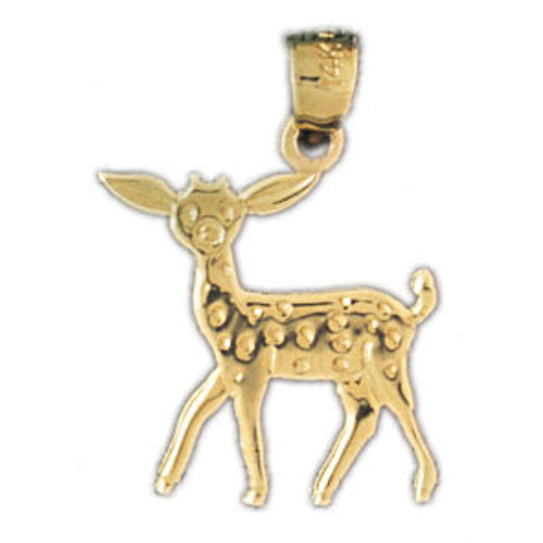 14K GOLD ANIMAL CHARM - DEER #2228