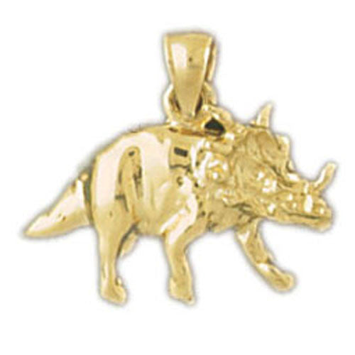 14K GOLD ANIMAL CHARM - DINOSAUR #2277