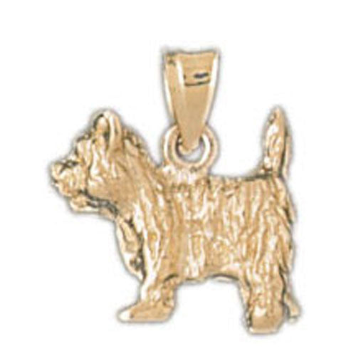 14K GOLD ANIMAL CHARM - DOG #2035