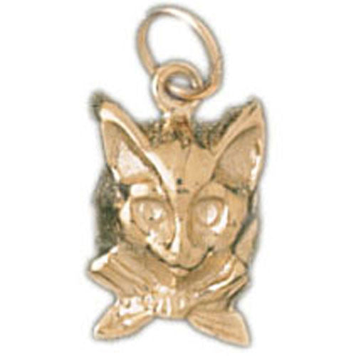 14K GOLD ANIMAL CHARM CAT #2040