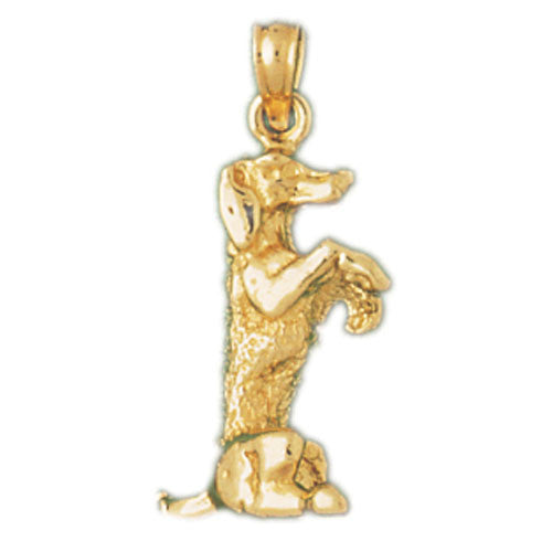 14K GOLD ANIMAL CHARM - DOG #2126