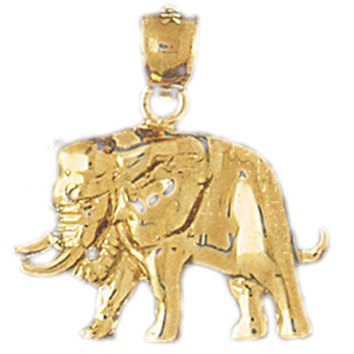 14K GOLD ANIMAL CHARM - ELEPHANT #2329