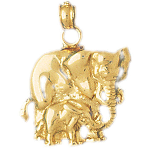14K GOLD ANIMAL CHARM - ELEPHANT #2330