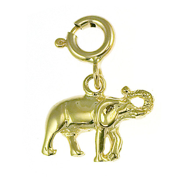 14K GOLD ANIMAL CHARM - ELEPHANT #2332