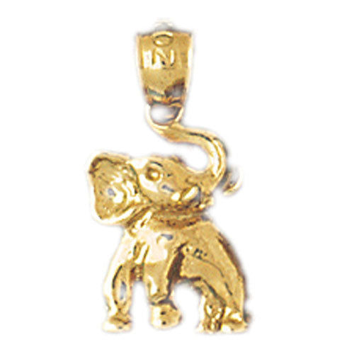 14K GOLD ANIMAL CHARM - ELEPHANT #2334