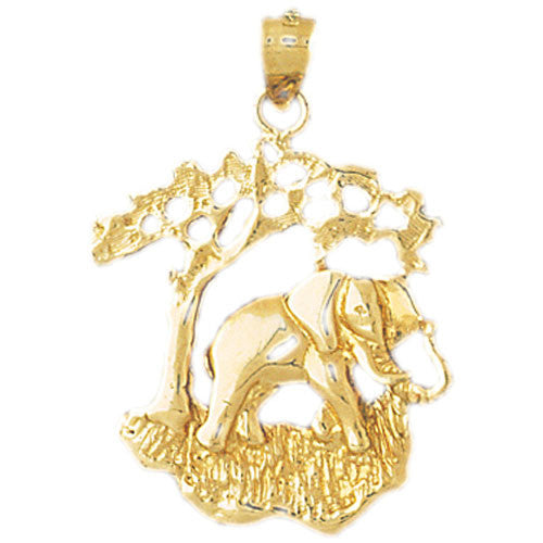 14K GOLD ANIMAL CHARM - ELEPHANT #2336