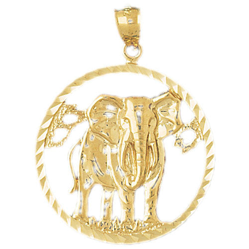 14K GOLD ANIMAL CHARM - ELEPHANT #2337