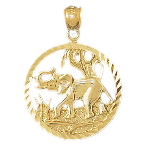 14K GOLD ANIMAL CHARM - ELEPHANT #2338