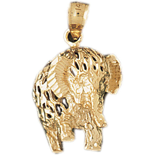 14K GOLD ANIMAL CHARM - ELEPHANT #2352
