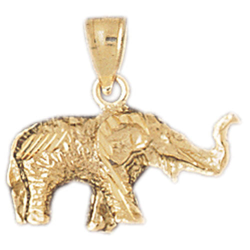 14K GOLD ANIMAL CHARM - ELEPHANT #2357