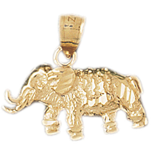 14K GOLD ANIMAL CHARM - ELEPHANT #2359