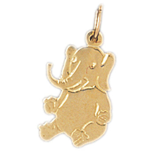 14K GOLD ANIMAL CHARM - ELEPHANT #2371