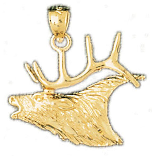 14K GOLD ANIMAL CHARM - ELK #2241