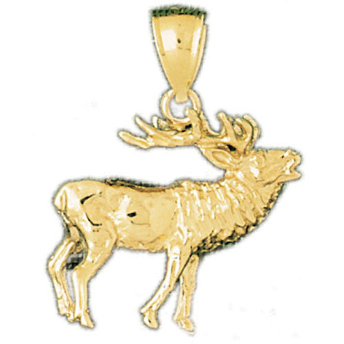 14K GOLD ANIMAL CHARM - ELK #2242