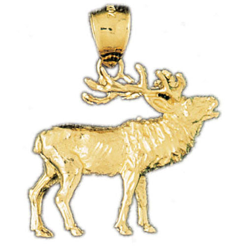 14K GOLD ANIMAL CHARM - ELK #2243
