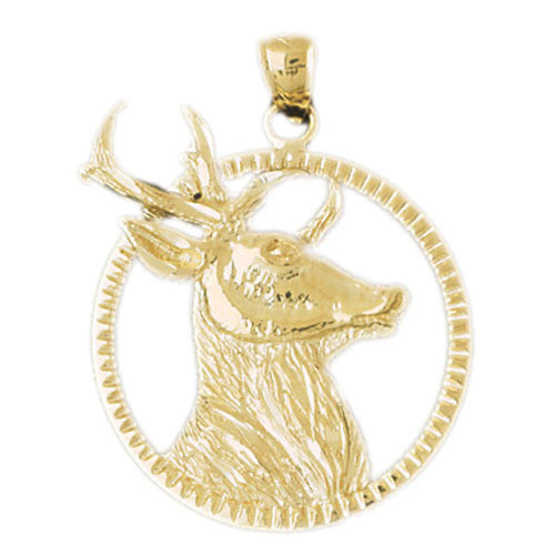 14K GOLD ANIMAL CHARM - ELK #2248