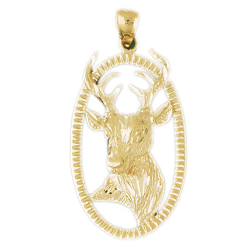14K GOLD ANIMAL CHARM - ELK #2250