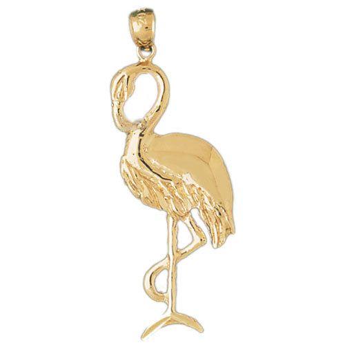 14K GOLD ANIMAL CHARM - FLAMINGO #3013