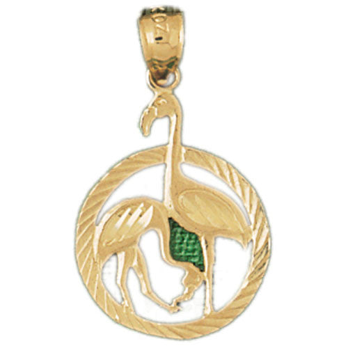 14K GOLD ANIMAL CHARM - FLAMINGO #3016
