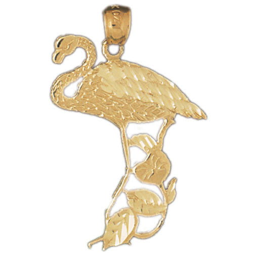 14K GOLD ANIMAL CHARM - FLAMINGO #3017