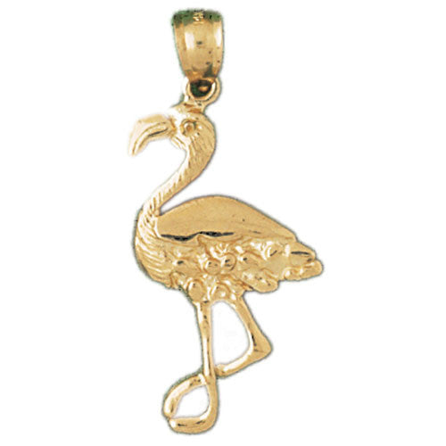 14K GOLD ANIMAL CHARM - FLAMINGO #3018