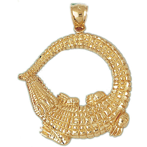 14K GOLD ANIMAL CHARM - GATOR #1630