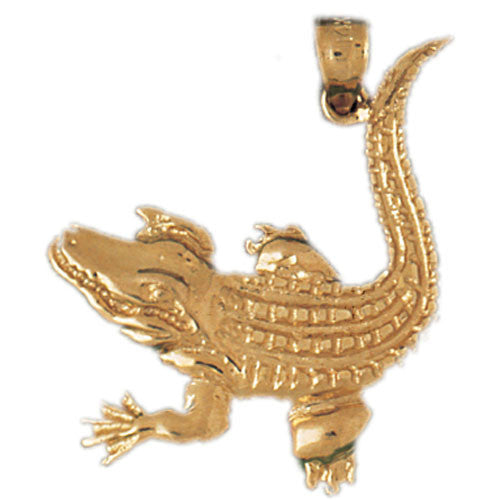 14K GOLD ANIMAL CHARM - GATOR #1632