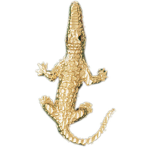 14K GOLD ANIMAL CHARM - GATOR #1634