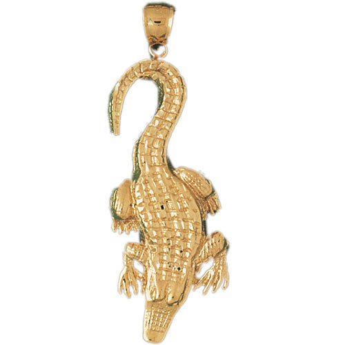14K GOLD ANIMAL CHARM  - GATOR #1635