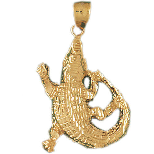 14K GOLD ANIMAL CHARM - GATOR #1636