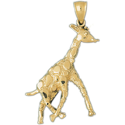 14K GOLD ANIMAL CHARM - GIRAFFE #2640