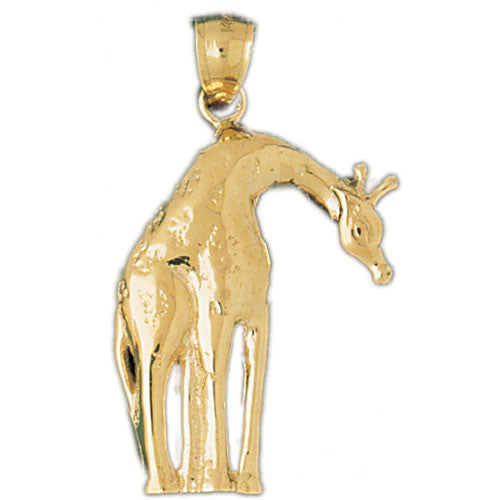 14K GOLD ANIMAL CHARM - GIRAFFE #2643