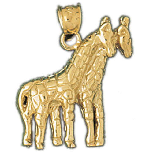 14K GOLD ANIMAL CHARM - GIRAFFE #2649
