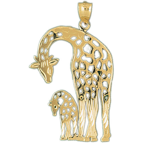 14K GOLD ANIMAL CHARM - GIRAFFE #2652