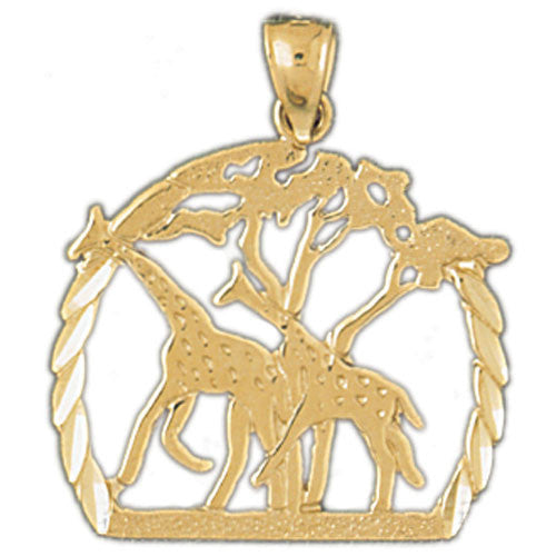 14K GOLD ANIMAL CHARM - GIRAFFE #2660