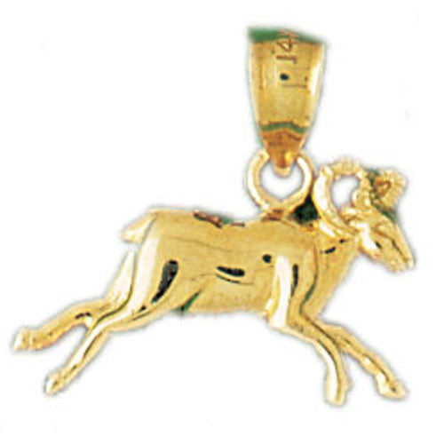 14K GOLD ANIMAL CHARM - GOAT #2621