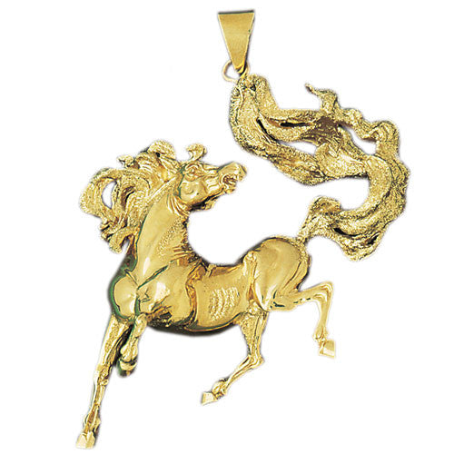 14K GOLD ANIMAL CHARM - HORSE #1739
