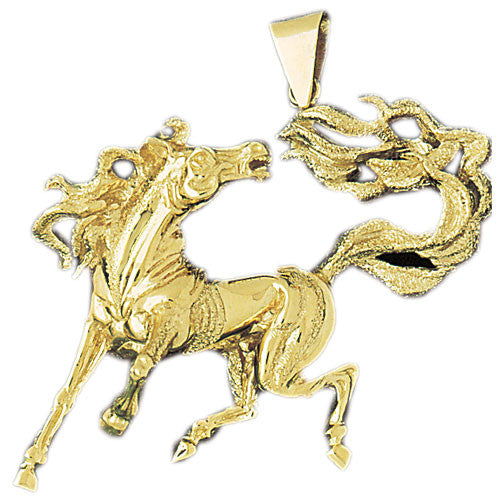 14K GOLD ANIMAL CHARM - HORSE #1740