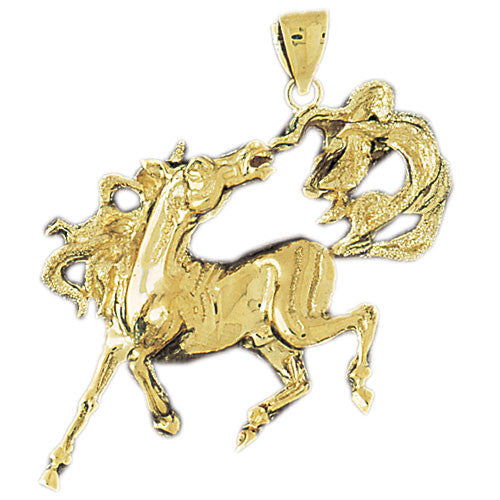 14K GOLD ANIMAL CHARM - HORSE #1741