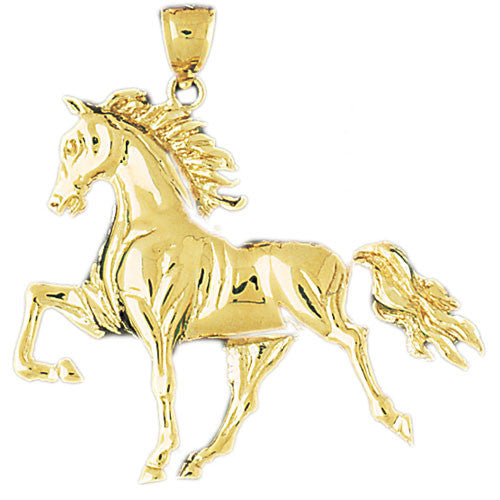 14K GOLD ANIMAL CHARM - HORSE #1742